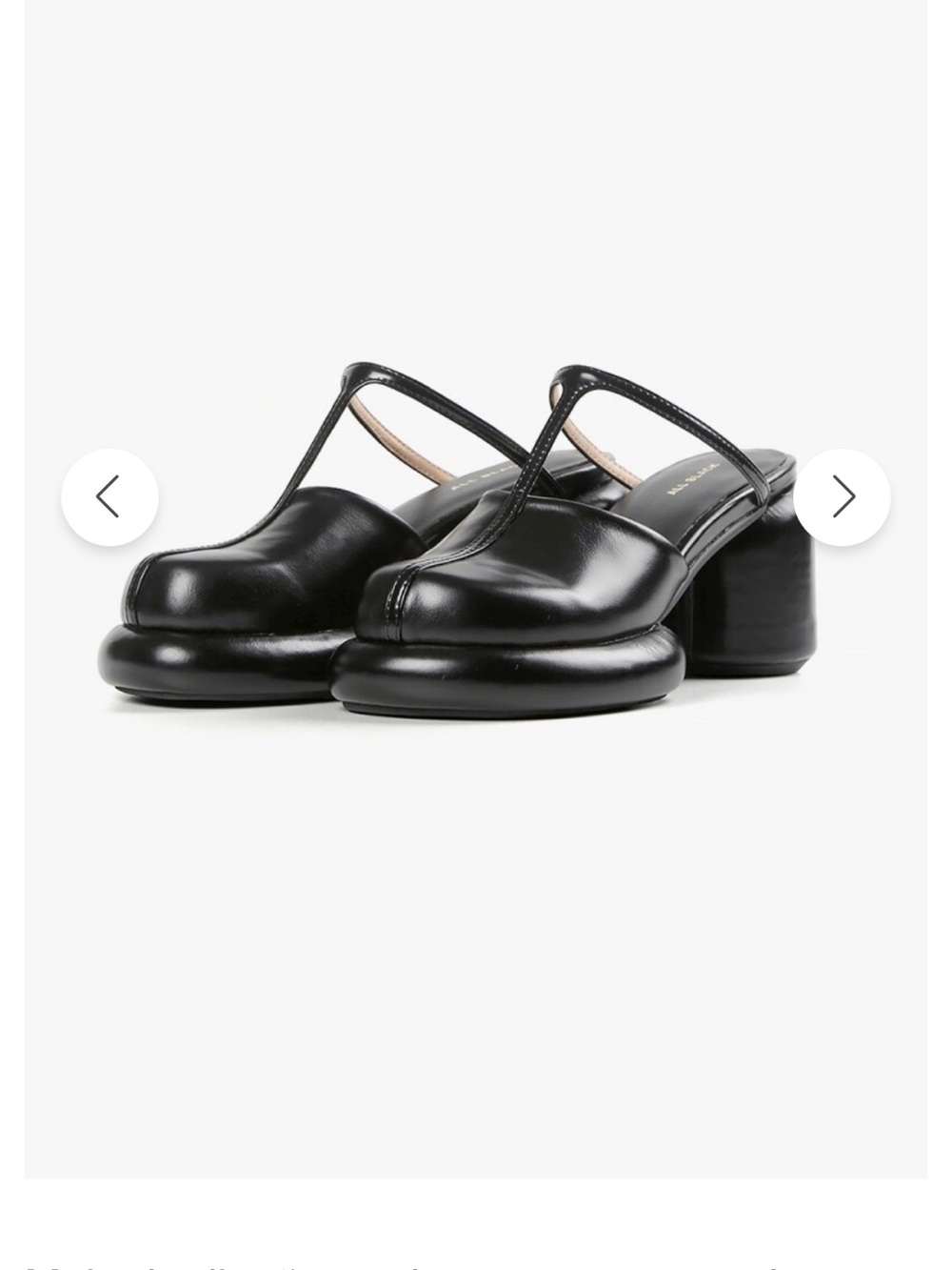 All Black Mod T Black Leather Platform Mules with Block Heel